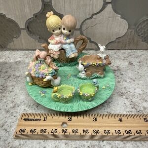 Precious Moments by Enesco 1997 "Kids On A Stump" 312711 Mini Tea Set 9 Pieces